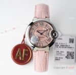 (AF Factory) AAA Swiss Replica Cartier Ballon Bleu de 33 Cal.076 Pink Leather Strap